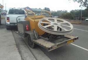 3kn fibre optic winch , trailer mounted , Honda powered ,