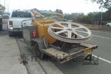 3kn fibre optic winch , trailer mounted , Honda powered ,
