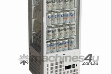 TCBD78W Four-Sided Countertop Beverage Display Fridge White