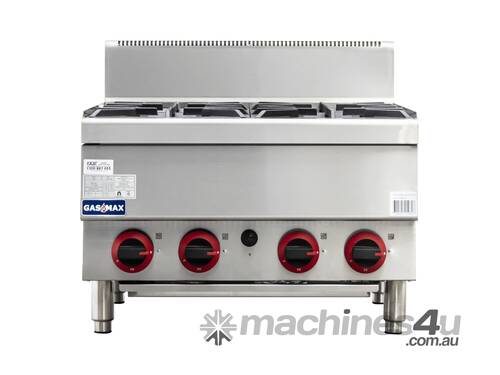 GASMAX Benchtop Natural Gas 4 Burner Cooktop w/ Splashback JUS-TR-4B