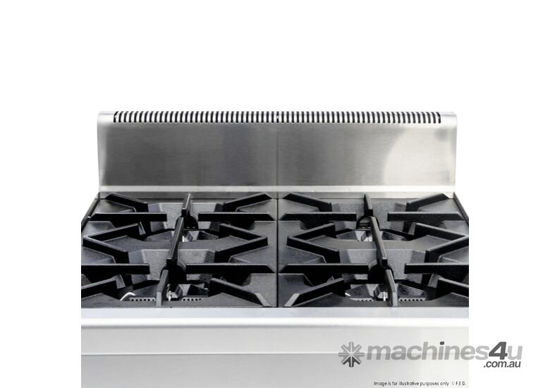 GASMAX Benchtop Natural Gas 4 Burner Cooktop w/ Splashback JUS-TR-4B