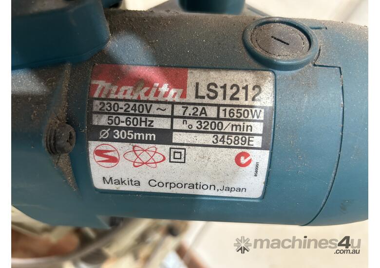 caption Makita LS1212 Sliding Compound Mitre Saw