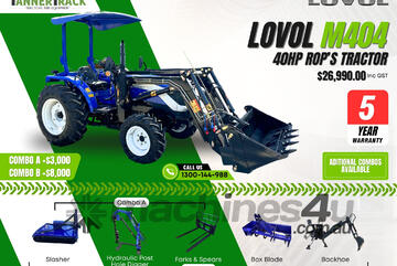 TANNERTRACK - LOVOL M404 40HP 4WD Tractor inc Loader & 4in1 Bucket