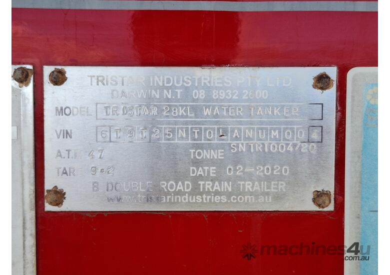 2020 Tristar 28KL Water Tanker Tri Axle Water Tanker Trailer