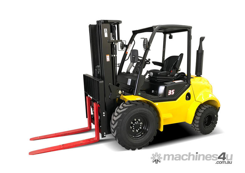 caption Liftsmart LS-RT25-35 Rough Terrain Forklifts
