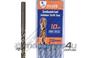 7.0mm HSS Jobber Drill Pack - 10 Piece M35 Grade HSS with 5% Cobalt 135 Precision Ground Flute & S