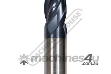 4FSS-25 25mm Metric End Mill HSS with 5% Cobalt TiAIN Coating