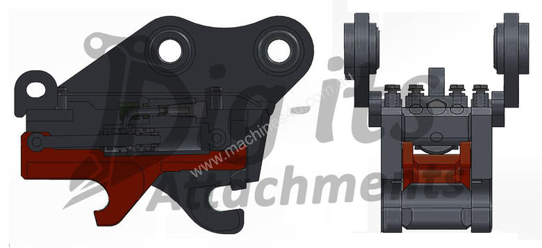 caption NEW DIG ITS AUTO HYDRAULIC MULTI HITCH SUIT ALL 1-2T MINI EXCAVATORS