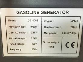 PORTABLE GENERATOR 3.4Kva WITH 12 MONTH WARRANTY - picture2' - Click to enlarge