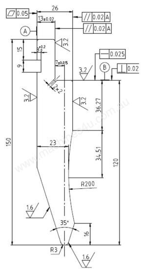 Click to view full size photos PRESS BRAKE TOOLING TOP PUNCH 3MM NOSE RADIUS