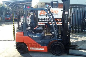 ACTIVE FORKLIFTS - TOYOTA 8FG25 FORKLIFT 2013 MODEL LOW HRS 4.5m Lift *EOFY* Sale ACTIVE FORKLIFTS - TOYOTA 8FG25 FORKLIFT 2013 MODEL LOW HRS 4.5m Lift *EOFY* Sale