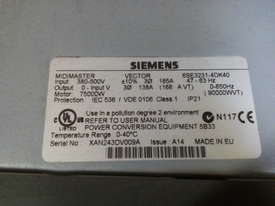 Siemens Midimaster Vector 75kW Variable Speed Drive VSD VFD - picture0' - Click to enlarge