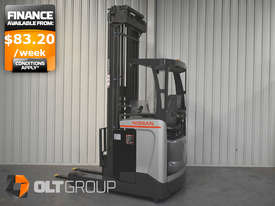 Nissan High Lift Ride Reach Truck 7.95m Mast 2 Tonne Forklift Suit Warehouse Environment Low Hours - picture0' - Click to enlarge