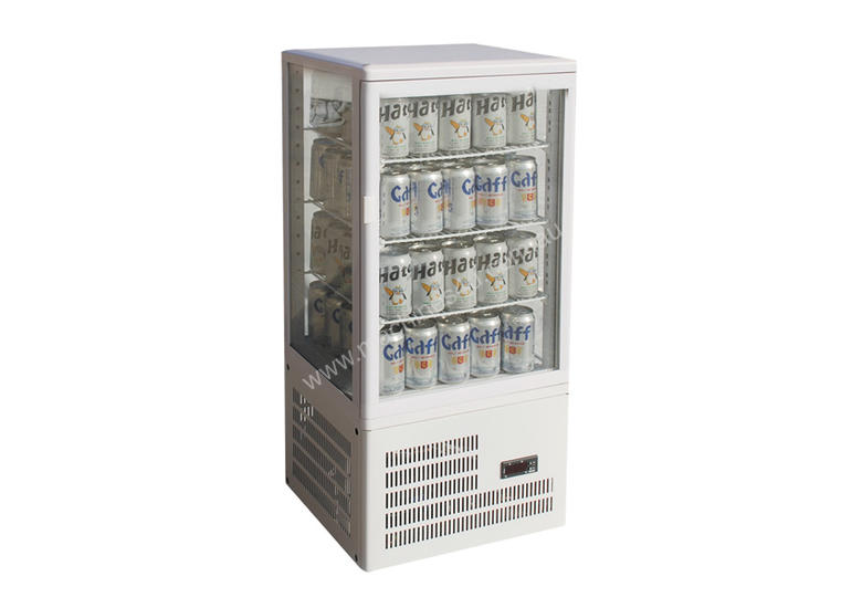 caption TCBD78W Four-Sided Countertop Display Fridge White
