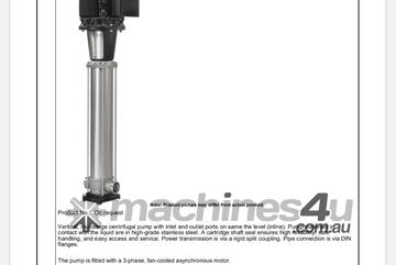 22 kw Grundfos Vertical Multistage Centrifugal Water Pump 64m3/h 91m Head 22 kw Grundfos Vertical Multistage Centrifugal Water Pump 64m3/h 91m Head