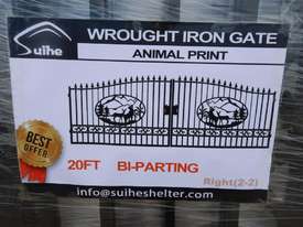 Parting Wrought Iron Gate, Animal Design - picture0' - Click to enlarge