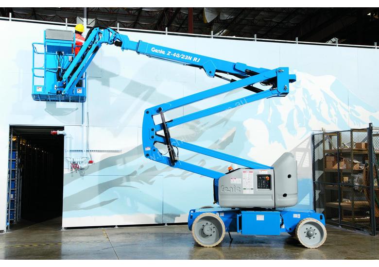 caption Genie Z-40/23N 40ft Electric Narrow Knuckle Boom Lift - Compact & Versatile