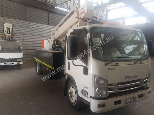 Abbey Stelco 66kV Insulated EWP on 2018 Isuzu NQR truck