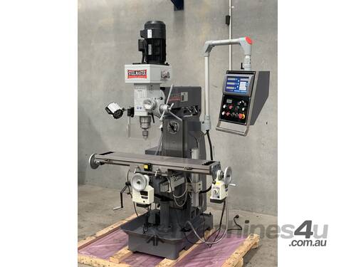 Industrial Built 240Volt Universal Milling Machine With ISO40 Spindle & 3 Axis Digital Read Out