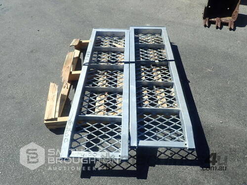 2 X GALVANISED LOADING RAMPS (UNUSED)