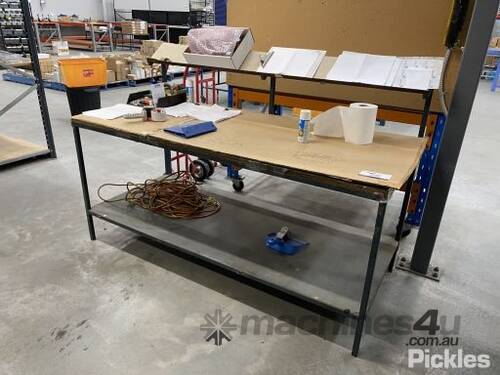 Used Steel Frame Fabricated Work Bench Construction Equipment in ...