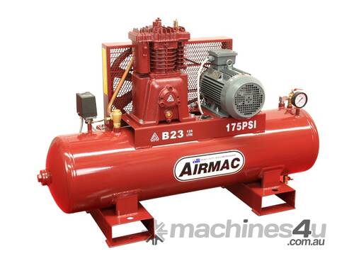 caption CVA Compressors - New Airmac B23 - 415V Piston Compressor - 11.5cfm - 175psi