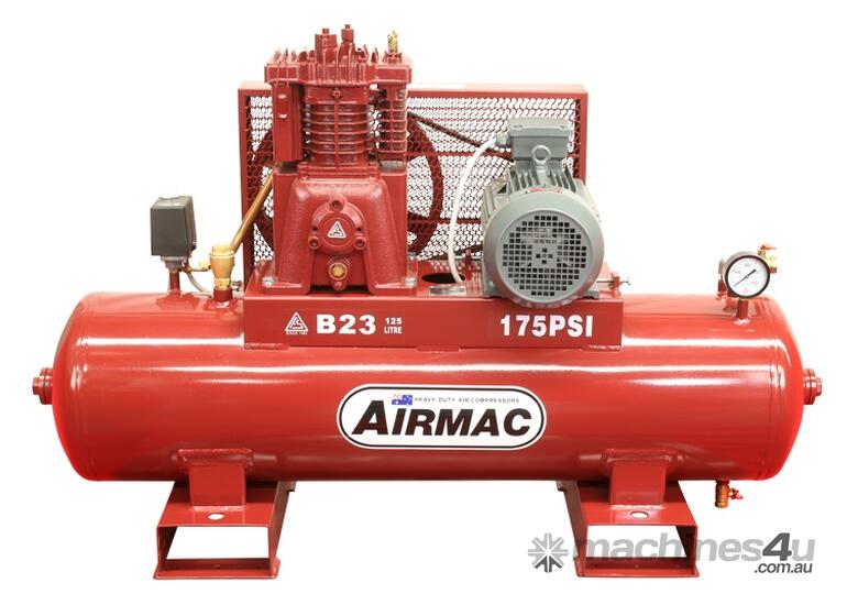 caption CVA Compressors - New Airmac B23 - 415V Piston Compressor - 11.5cfm - 175psi