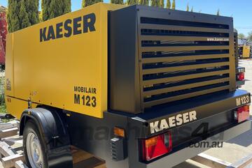 KAESER M 123 - 125 psi / 405 cfm portable screw compressor with Deutz diesel engine