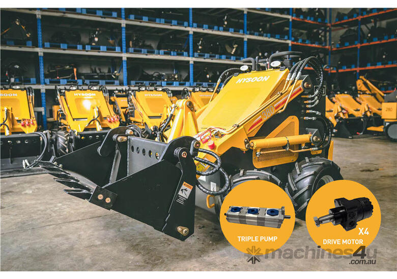 caption HY380 Mini Loader (Triple Pump + Drive Motor x4) READY TO DELIVER