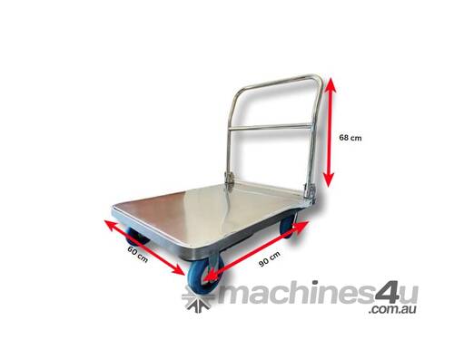 caption Stainless Steel Heavy Duty Platform Trolley 1-Tonne 900x600mm