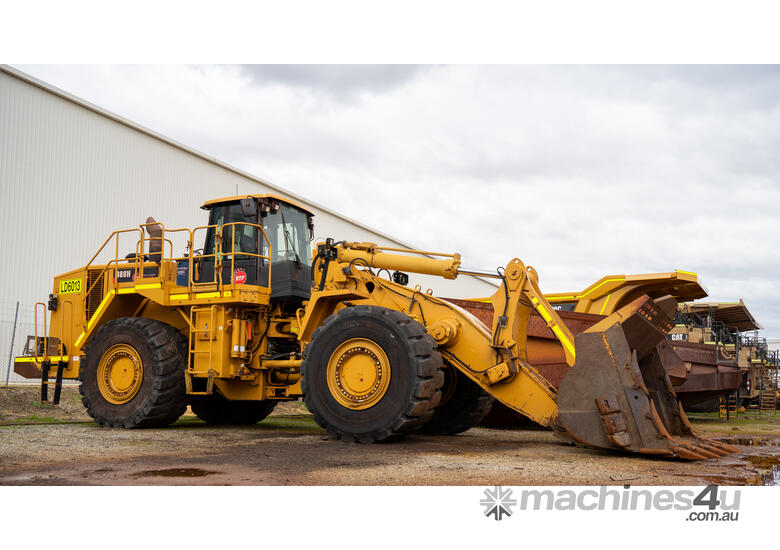 caption 2011 Caterpillar 988H Wheel Loader High-Lift - Mine Spec, Fire Suppression, >1000 Hours on Engine