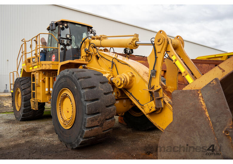 caption 2011 Caterpillar 988H Wheel Loader High-Lift - Mine Spec, Fire Suppression, >1000 Hours on Engine