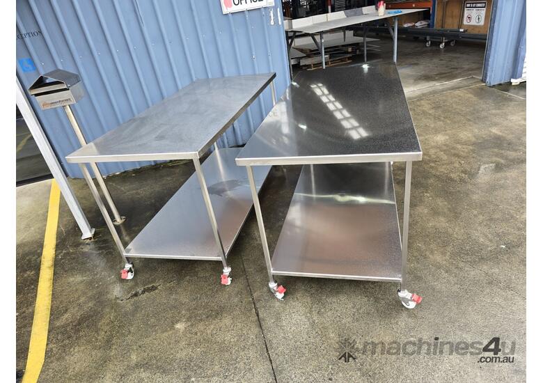 caption Premium Custom Stainless Steel Bench | 2000mm x 900mm | Heavy-Duty & Mobile