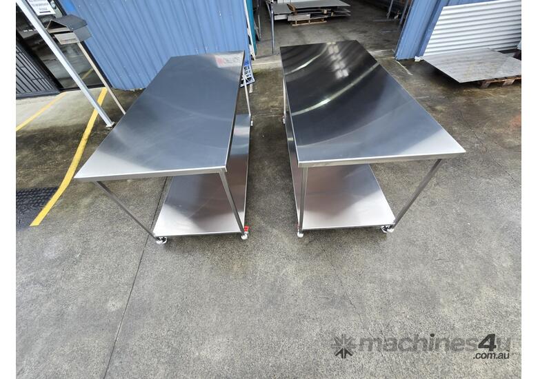 caption Premium Custom Stainless Steel Bench | 2000mm x 900mm | Heavy-Duty & Mobile