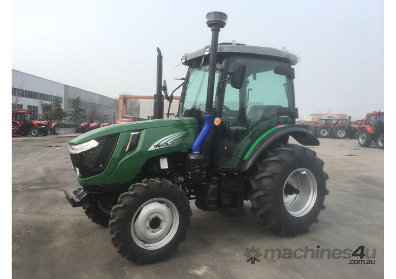 caption AgKing - Enfly 70HP Tractor A/C Cabin 4WD DQ704C with FEL & 4in1 Bucket