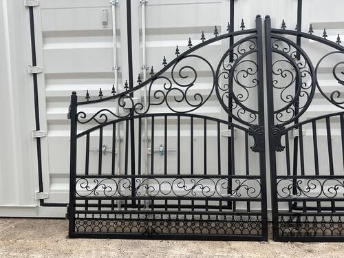 Unused 14FT Iron Gates Swirl Design