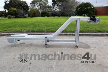 Aluminium Frame Narrow Z-Type Motorised Elevator Incline Conveyor - 1.2m High