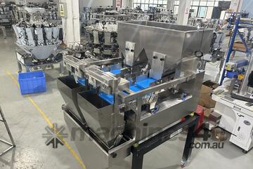 Single Lane Dimple Plated Bag Clamp vibratory Feed Linear Weigher IP65 Washdown + Magnet bar