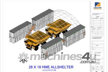 ALLSHELTER DOME SHELTER 18M x 28M CUSTOM FIELD SITE WORKSHOP