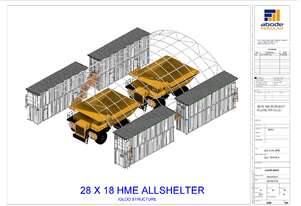 ALLSHELTER DOME SHELTER 18M x 28M CUSTOM FIELD SITE WORKSHOP ALLSHELTER DOME SHELTER 18M x 28M CUSTOM FIELD SITE WORKSHOP