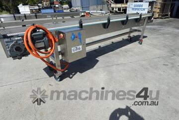 Intralox Belt Conveyor, 300mm W x 3730mm L x 760mm H