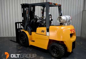 TCM 3.5 Tonne LPG Forklift with Sideshift Fork Positioner 4.8m Container Mast NEW Tyres
