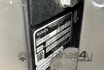 2022 Kubota RTV-XG850 4x4 ATV With Sprayer