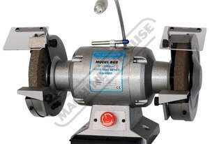BG8 Industrial Bench Grinder 200mm Fine & Coarse Wheels 0.75kW - 1HP Motor Power