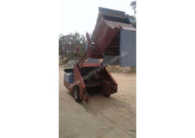 caption POWERBOSS ride on sweeper complete & operational