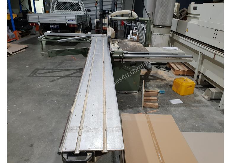 caption ALTENDORF F-45 panel saw with 3.8m bed, bearings just replaced and both blades brand new