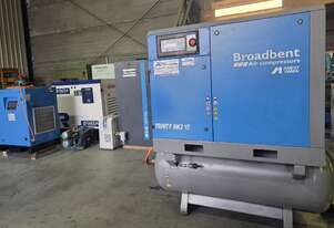 Used Quality Reliable Brands-Anest Iwata Atlas Copco CompAir Focus Kaeser Pulford 5-60hp.DryersTanks