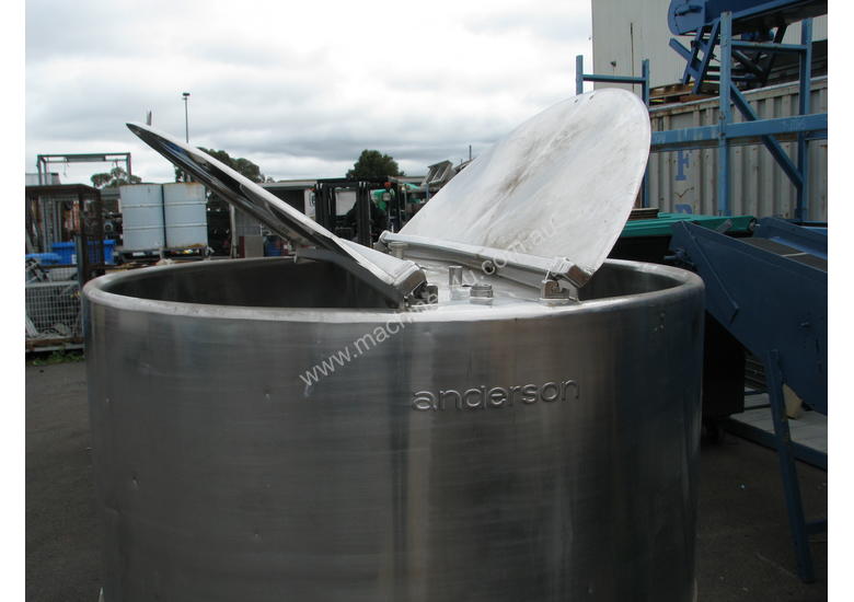 caption Stainless Steel Tank Vat Milk Food Grade - 2000L - Anderson