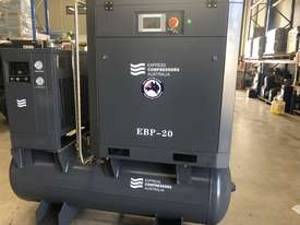 15kW Screw Compressor with tank and dryer 2.3m3/min (82 cfm) - picture0' - Click to enlarge