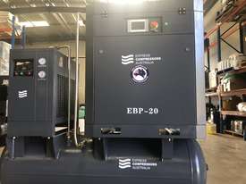 15kW Screw Compressor with tank and dryer 2.3m3/min (82 cfm) - picture1' - Click to enlarge